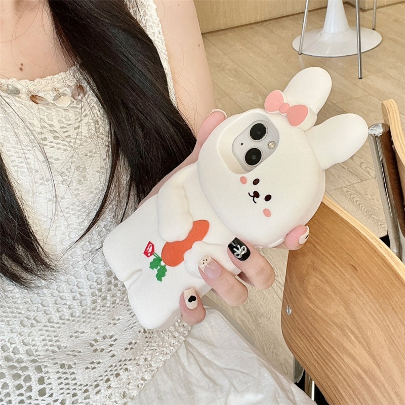Cute Bunny & Carrot iPhone Case