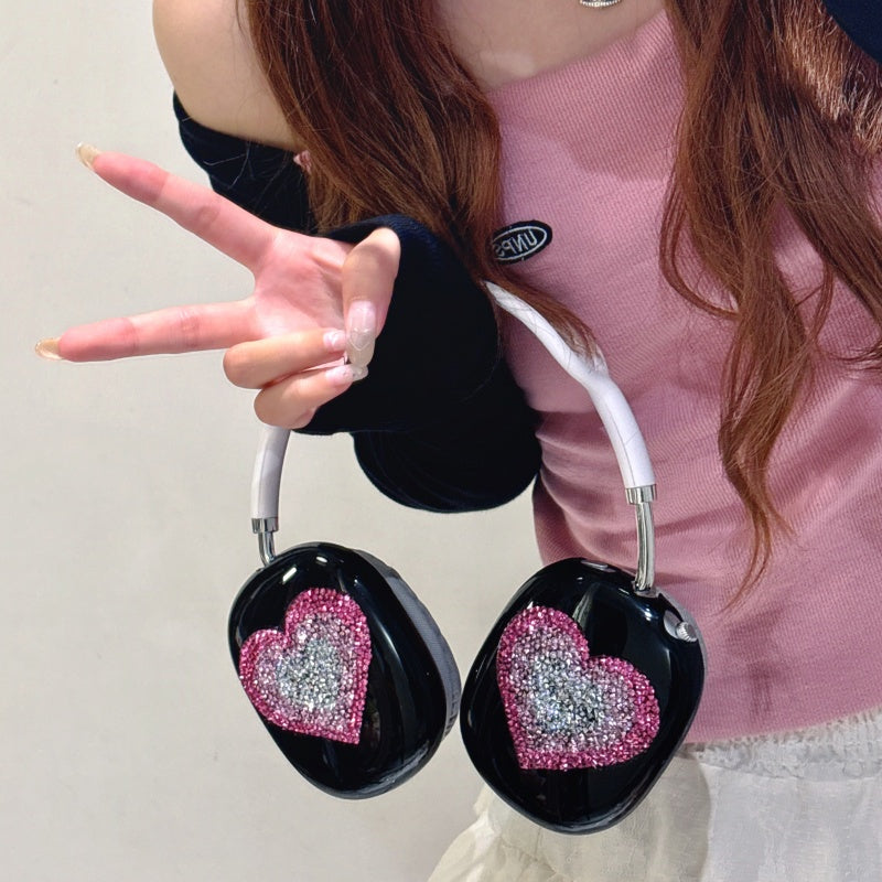 Sparkling Heart White AirPods Max Case