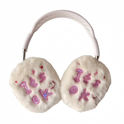 ‘It's OK’  Fuzzy White AirPods Max Case