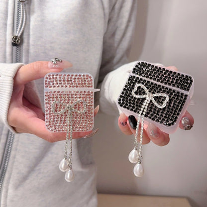 Teardrop Rhinestone Bow AirPods Case