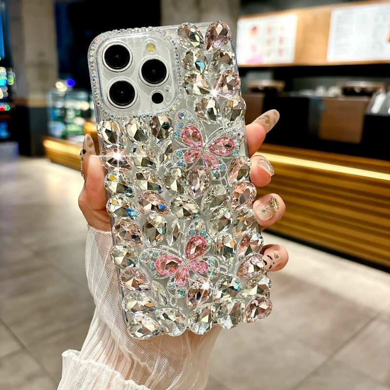 Sparkling Rhinestones Butterfly iPhone Case