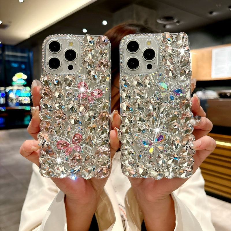 Sparkling Rhinestones Butterfly iPhone Case