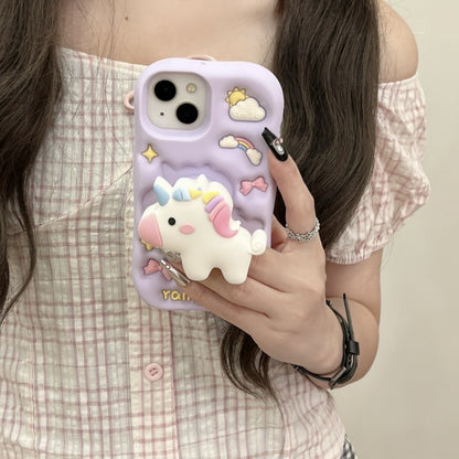 Unicorn Pegasus Stand Lavender iPhone Case