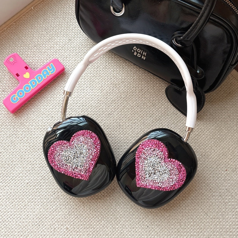 Sparkling Heart White AirPods Max Case
