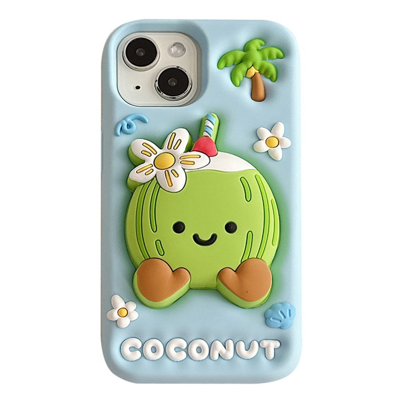 Cute 3D Coconut Stand iPhone Case