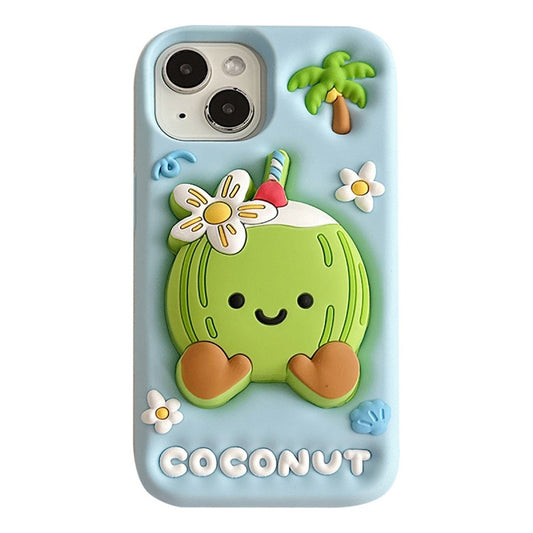 Cute 3D Coconut Stand iPhone Case