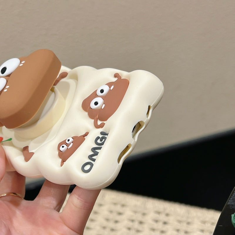 Flower & Poop Stand Cute iPhone Case