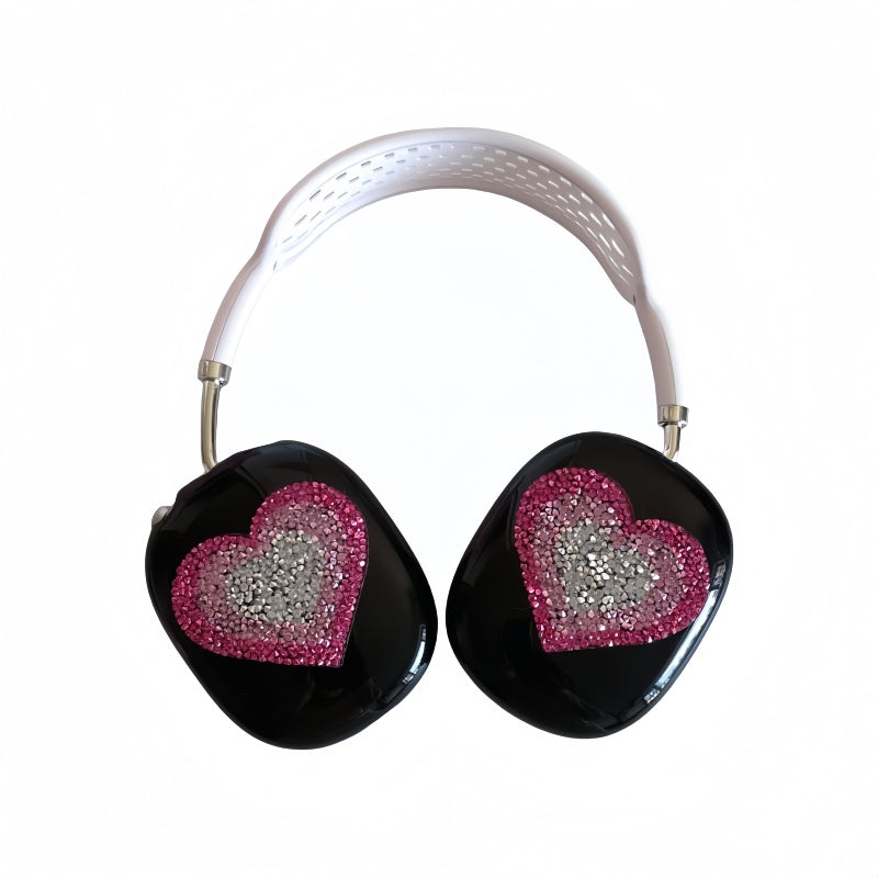 Sparkling Heart Transparent AirPods Max Case