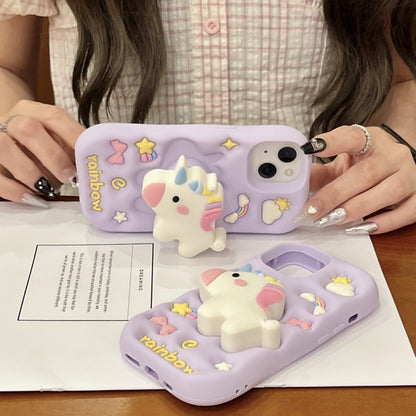 Unicorn Pegasus Stand Lavender iPhone Case