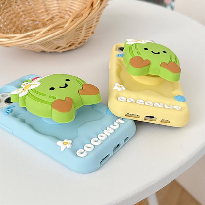 Cute 3D Coconut Stand iPhone Case