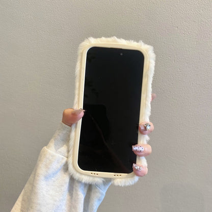 White Multi-Lips Plush iPhone Case