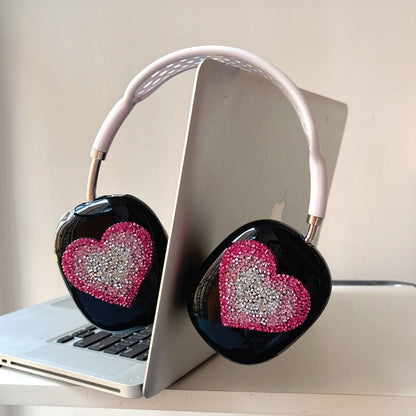 Sparkling Heart Transparent AirPods Max Case