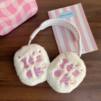 ‘It's OK’  Fuzzy White AirPods Max Case