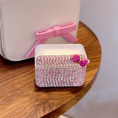 Teardrop Rhinestone Bow AirPods Case