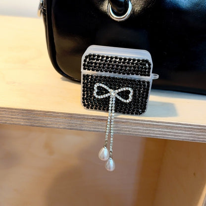 Teardrop Rhinestone Bow AirPods Case
