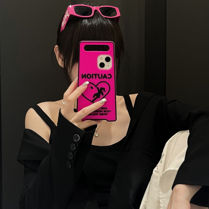 Glow-in-the-Dark Sign iPhone Case with Handle
