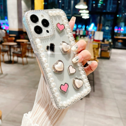 Elegant Pearl Heart iPhone Case