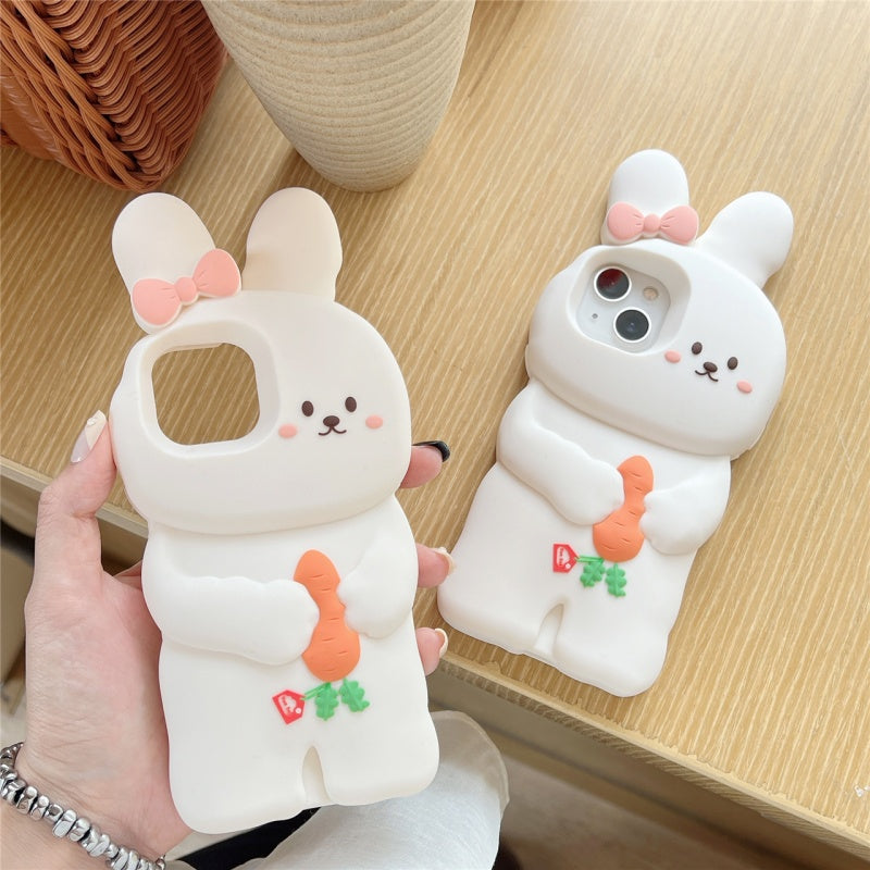 Cute Bunny & Carrot iPhone Case
