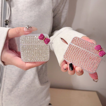 Teardrop Rhinestone Bow AirPods Case