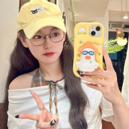 Cute Eyed Duck Yellow iPhone Case