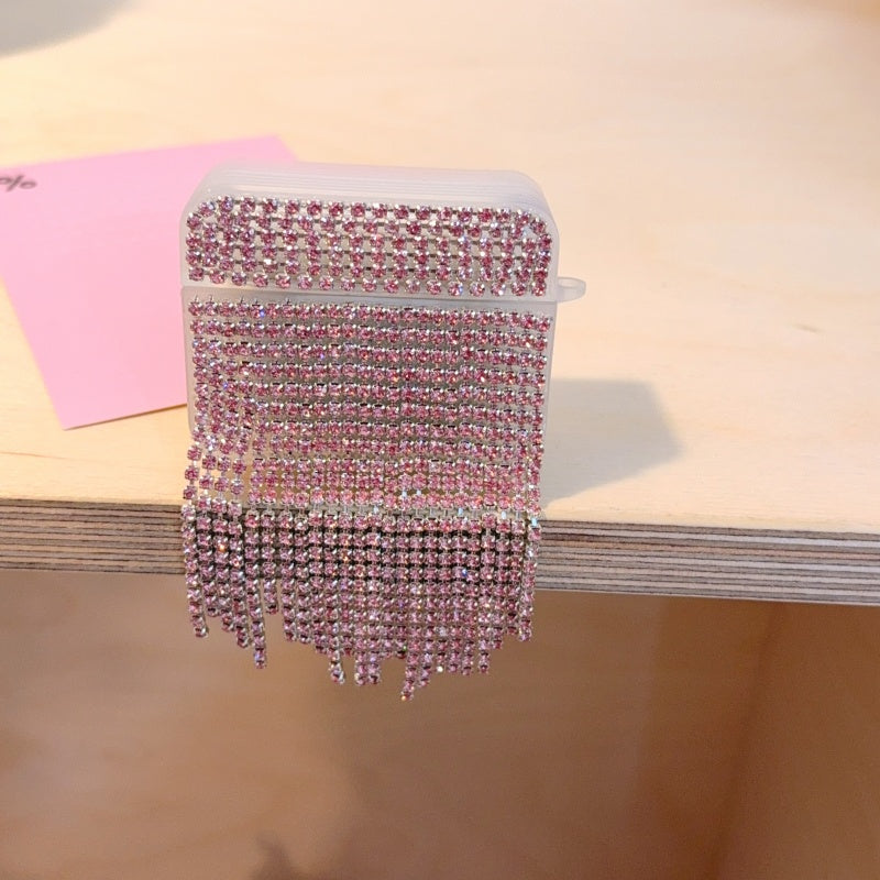 Rhinestone Chain Tassel AirPods Case