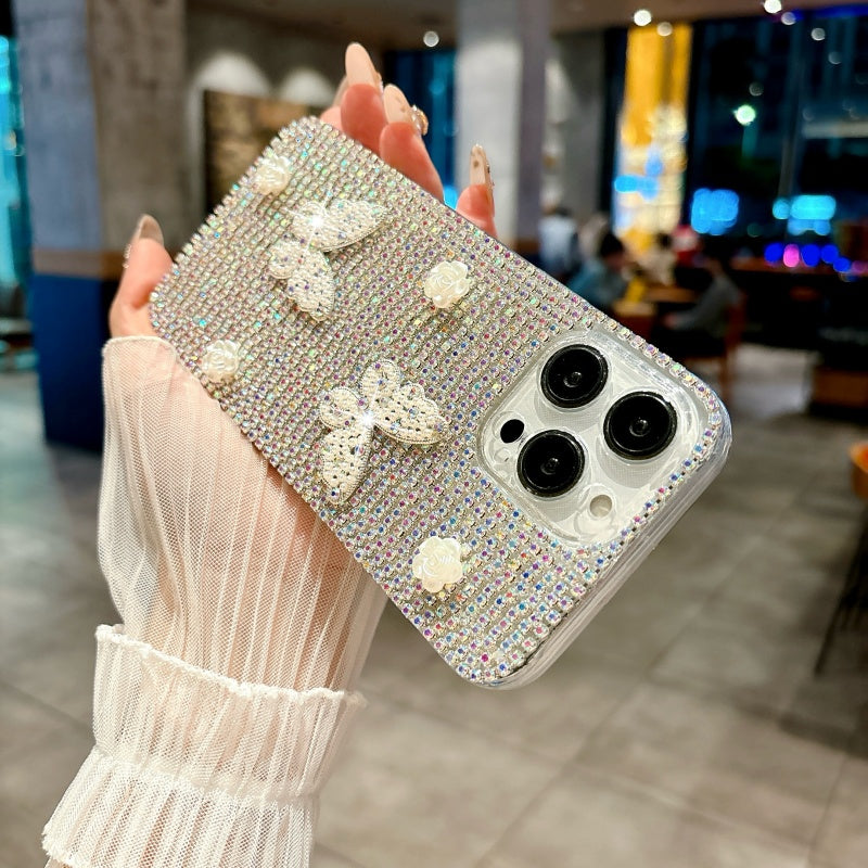 Sparkling Rhinestones Butterfly iPhone Case