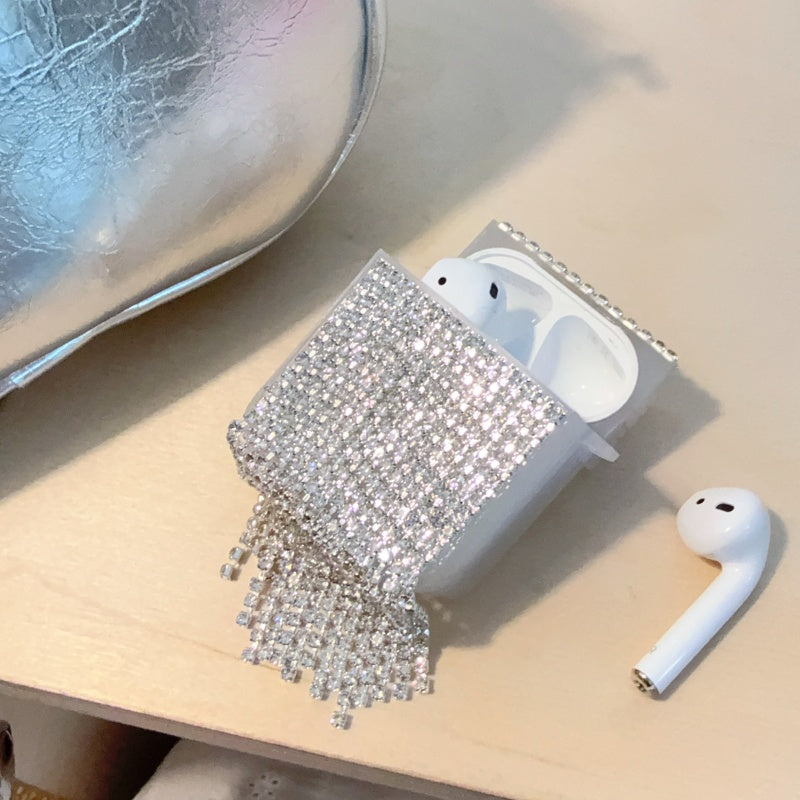 Rhinestone Chain Tassel AirPods Case