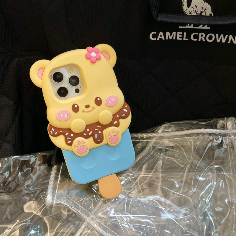 Cute Ice Cream Bear iPhone Case