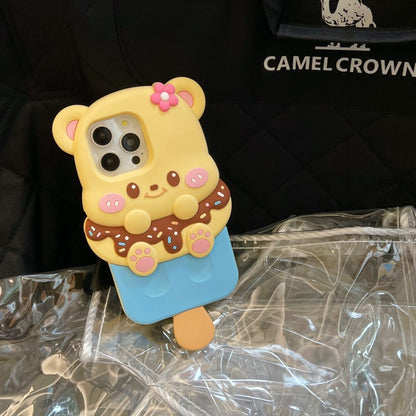 Cute Ice Cream Bear iPhone Case