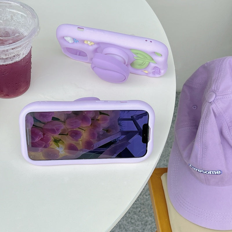 Purple Tulip iPhone Case with Stand