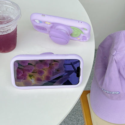Purple Tulip iPhone Case with Stand