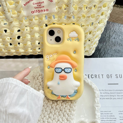 Cute Eyed Duck Yellow iPhone Case