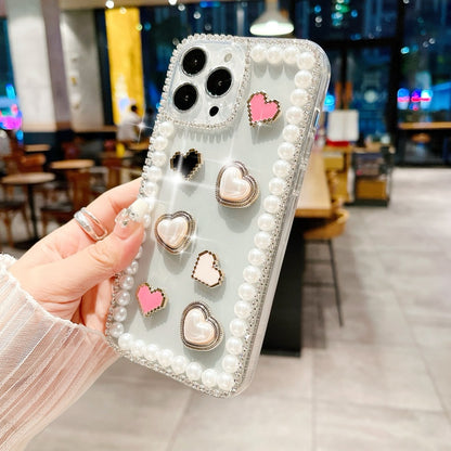 Elegant Pearl Heart iPhone Case
