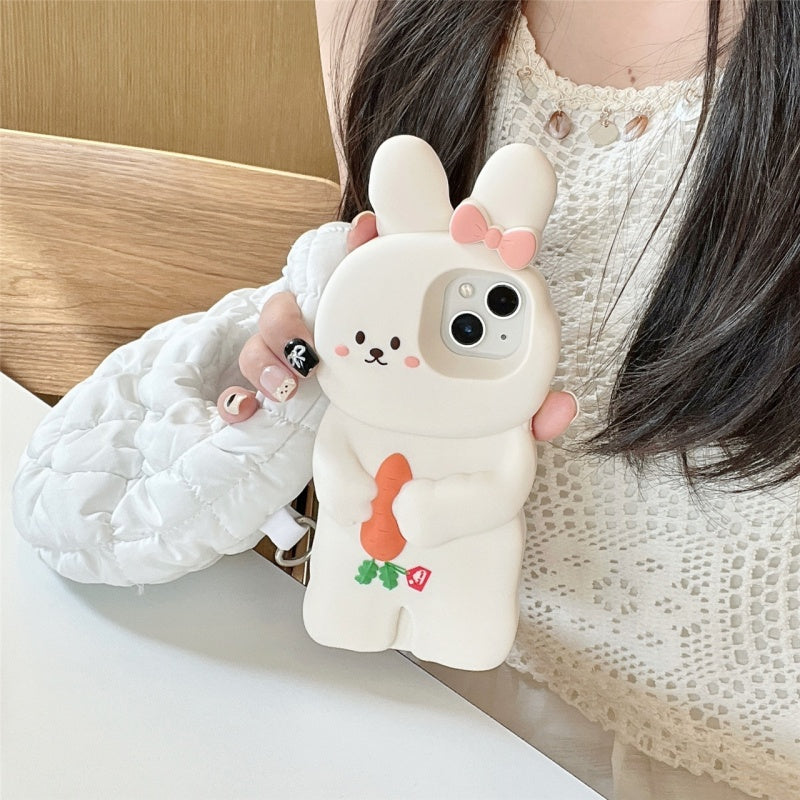 Cute Bunny & Carrot iPhone Case