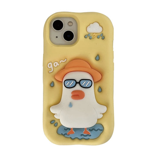 Cute Eyed Duck Yellow iPhone Case