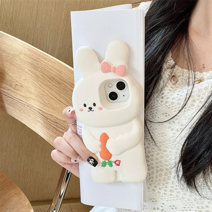 Cute Bunny & Carrot iPhone Case
