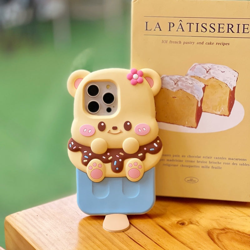 Cute Ice Cream Bear iPhone Case