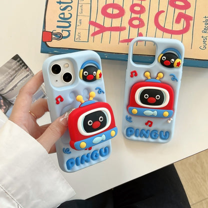 TV Penguin Stand Cute iPhone Case