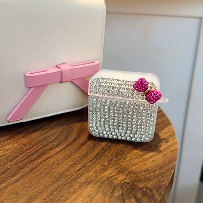 Teardrop Rhinestone Bow AirPods Case