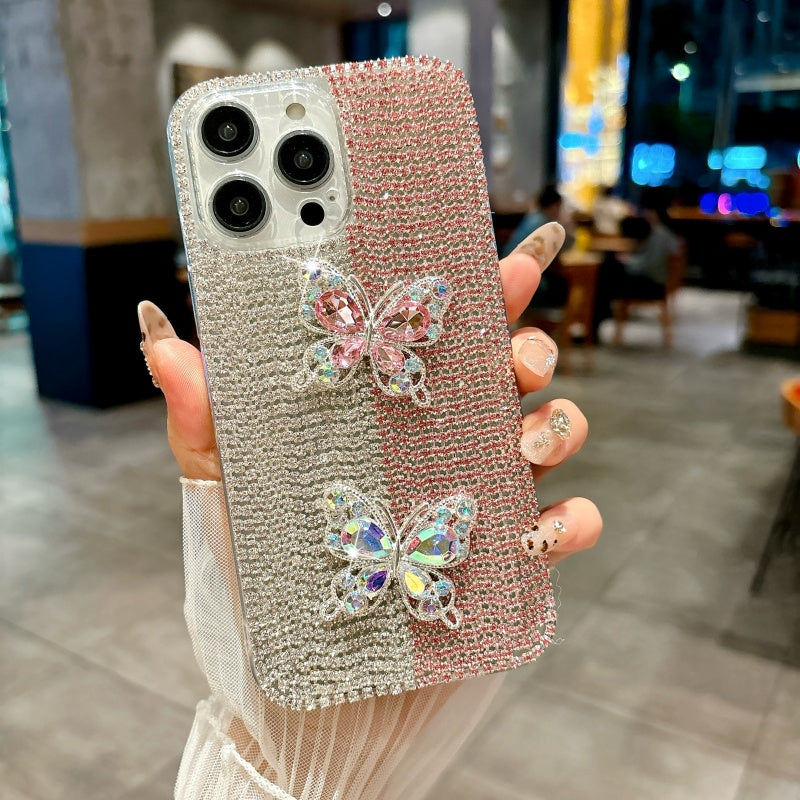 Sparkling Rhinestones Butterfly iPhone Case