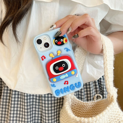 TV Penguin Stand Cute iPhone Case