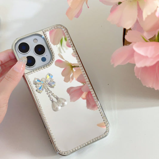 Teardrop Crystal Butterfly Mirror iPhone Case