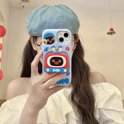 TV Penguin Stand Cute iPhone Case