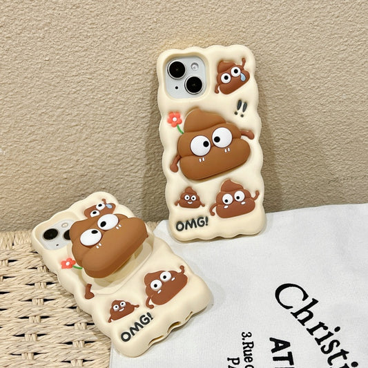 Flower & Poop Stand Cute iPhone Case