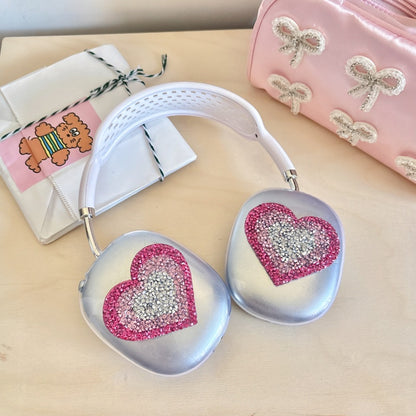 Sparkling Heart White AirPods Max Case