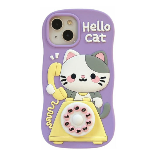 Cute Cat Calling iPhone Case