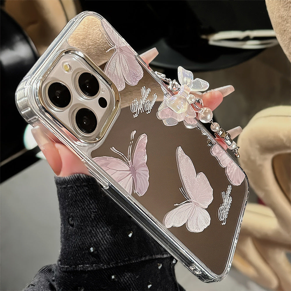 Mirror Butterfly Pendant iPhone Case