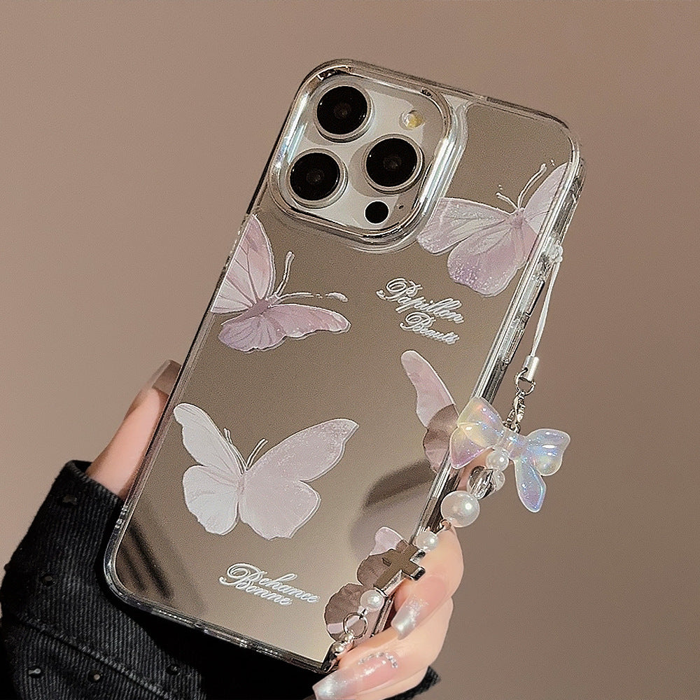 Mirror Butterfly Pendant iPhone Case