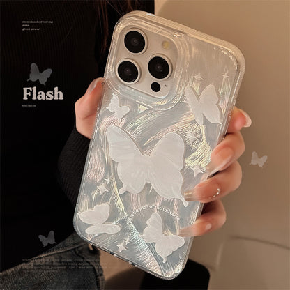 Silver Butterfly iPhone Case