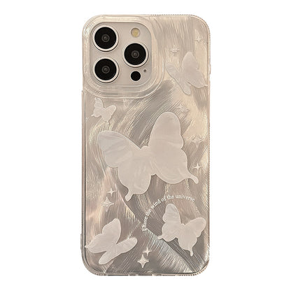 Silver Butterfly iPhone Case